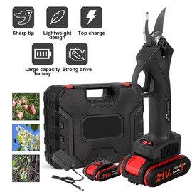Professional Cordless Electric Pruning Shears with 2PCS Spare Rechargeable 7500mAh Lithium Battery Powered Pruning Shears - 1.38" (35mm)