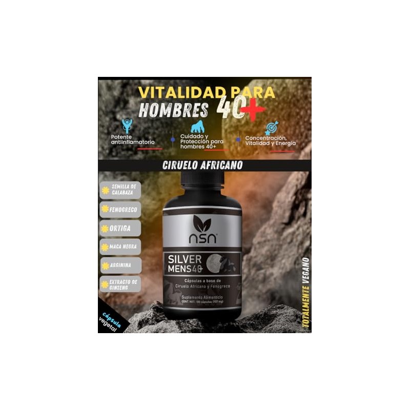 NSN | Silver Mens | Suplemento para hombres 40+ Salud