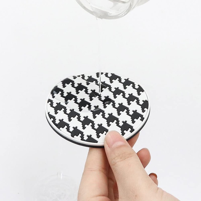 Follicomfy 2 Pack Car Coasters for Cup Holder Silicone, Black