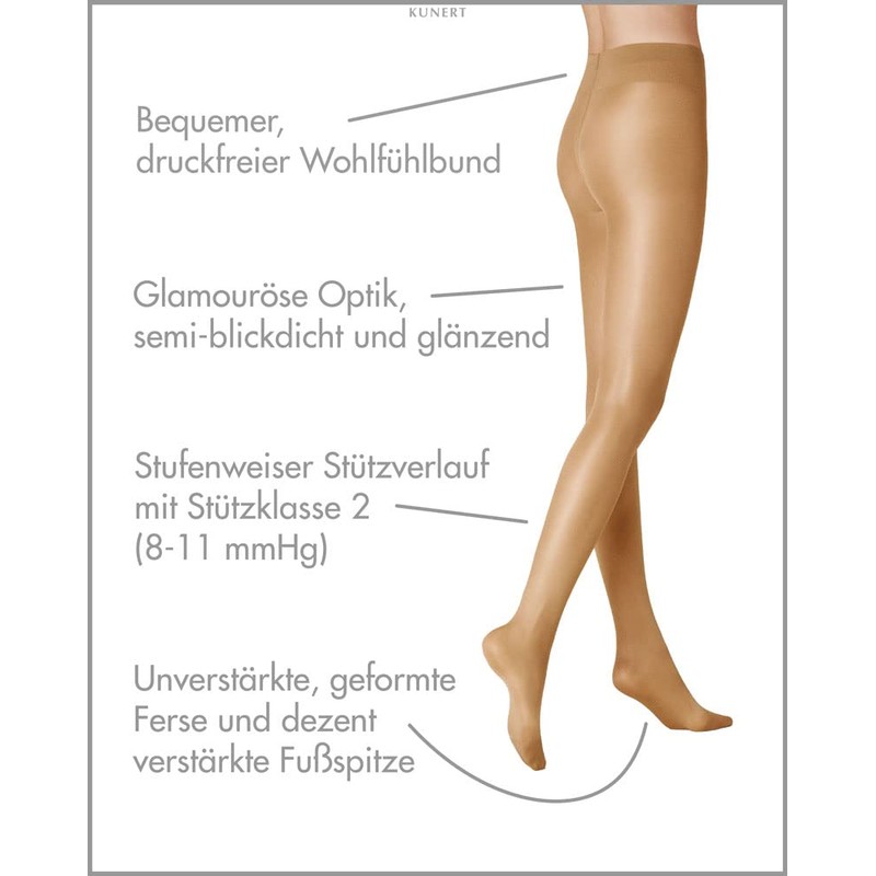 Kunert Women's Glossy Fine Tights Leg Control 70 Denier -