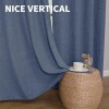 CUCRAF Sky Blue Faux Linen Blackout Curtains 52X84 Pack Of
