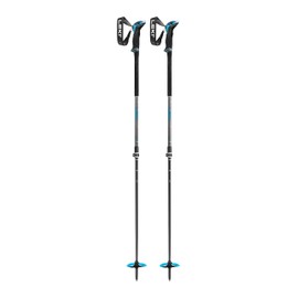 LEKI Guide Lite 2 Aluminum Adjustable Lightweight Ski Poles for Backcountry Skiing & Snowboarding - Silvergrey-Petrol-Black - 110-145 cm