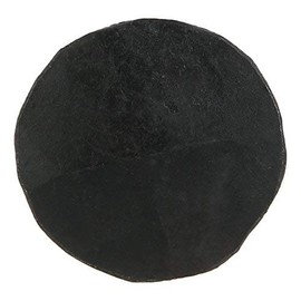 Set of 12 Round Pyramid Decorative Iron Nails, 1 1/4 X 1 Inch, Natural Black Iron Finish
