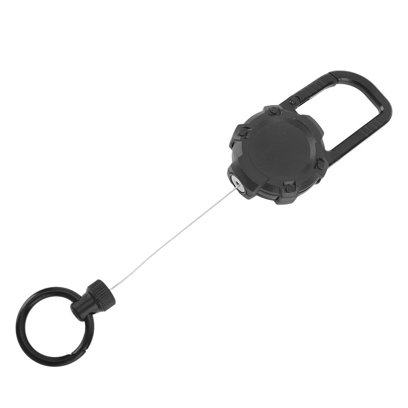 Magnetic Retractable Keychain Stainless Steel Wire Easy Pull Buckle Carabiner