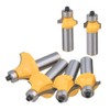 Mesee 6 Pieces Round Over Edging Router Bit Set, 1/2-Inch
