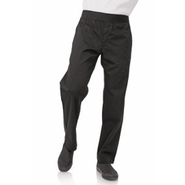 Chef Works Men's Lightweight Slim Chef Pants, Black, X-Large
