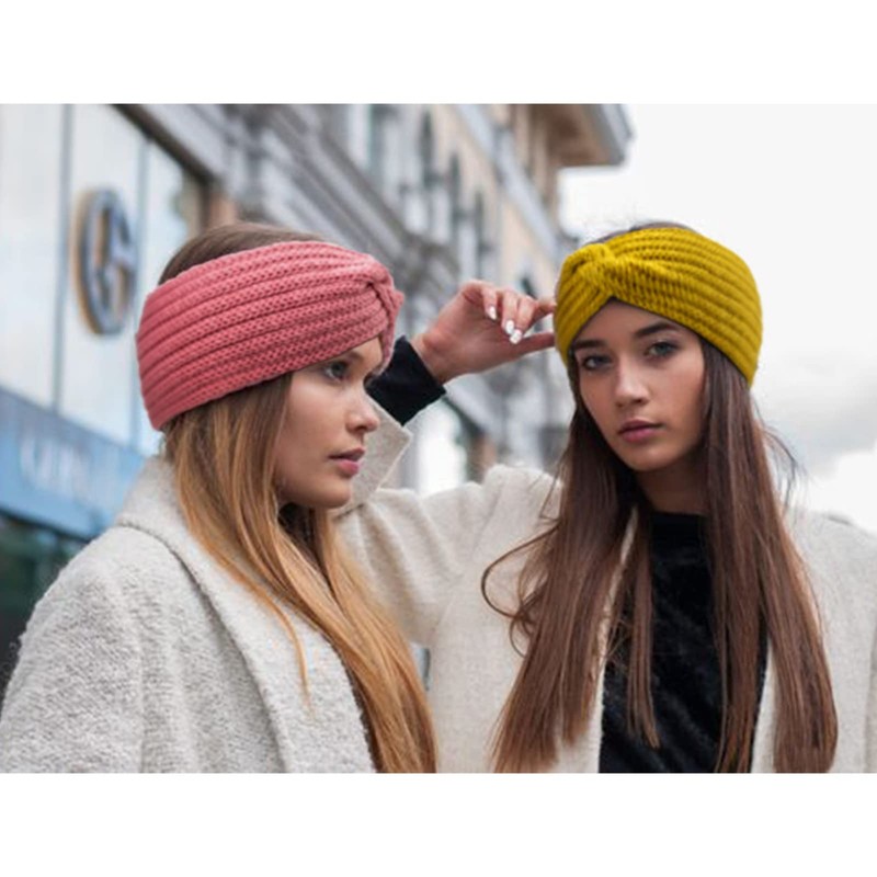 DRESHOW Diadema Mujer Invierno Diadema Cabeza Anchas Cabello Turbante Banda