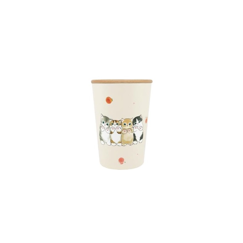 mofusand 53-2039 2-Way Vacuum Double Layer Tumbler, M, With Wooden