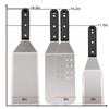 HaSteeL Metal Spatula Set of 5, Stainless Steel Grill Spatula