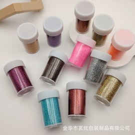 Factory Direct Supply: 24 Colors 25G Onion Powder Glitter Flash Powder for Handmade Stage Makeup Free Size/Black 15ea