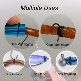 Wacky Rigging Worm Tool O-Rings 200pcs for Fishing Bait Rig Soft Plastic Worms Perfect for Bass Fishing Wacky Rig or Neko Rig 4 and 5inch Senko Finesse Stick Soft Baits