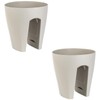 2 x Flower Pot for Railing Flower Box Railing Box