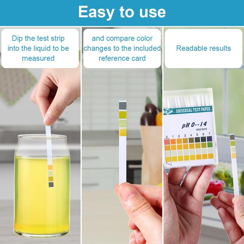 GNALIA pH Test Strips Pack of 100, Lackmus Test Paper,