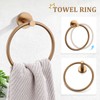 TURS Brushed Rose Gold 5 Piece Bathroom Hardware Set, SUS304