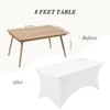 Fixwal 6 Pack 8ft Spandex Table Covers for 8 Foot