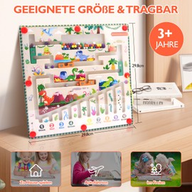 ELUBLU Magnetic Maze Wooden Toy - Educational Toy for Children from 3 Years - Promote Fine Motor Skills & Hand-Eye Coordination - Safe & Eco-Friendly Montessori Toy