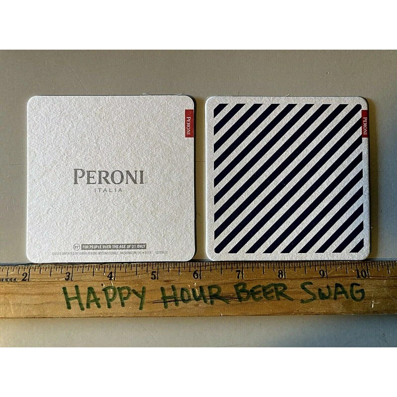 Peroni NEW 20 Peroni Italy Beer Coasters Bar Glass Mat