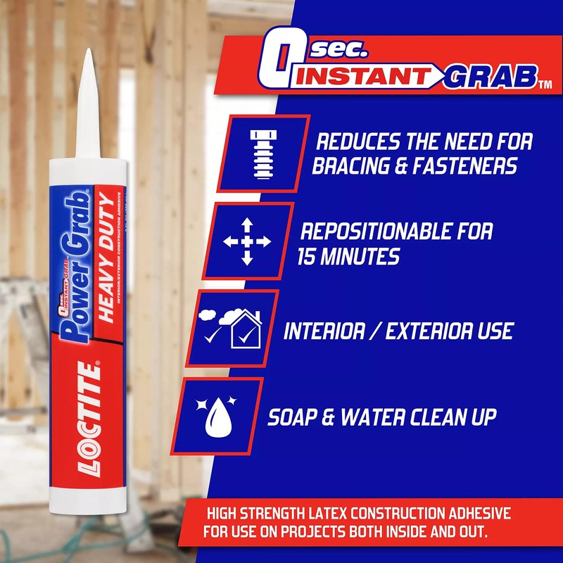 Loctite Power Grab Express Heavy Duty Construction Adhesive, 9 fl