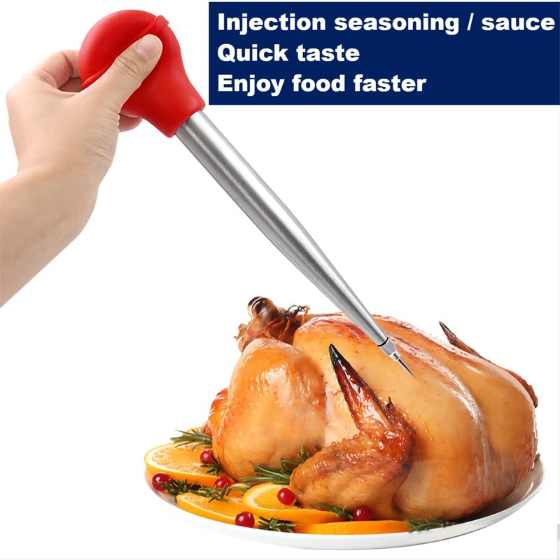 IFFMYJB Turkey Baster Set 5, 18/8 Stainless Steel Turkey Baster