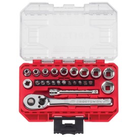 CRAFTSMAN Socket Set, SAE 1/4-in. Drive, 24 Piece (CMMT12009LZ)