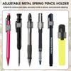 YueMiEcoUS 4 Pack Heavy Duty Retractable Pull Pen Pencil Holder