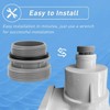 Shoyisenka 4 Pcs Pool Hose Conversion Adapters Kit - 40mm