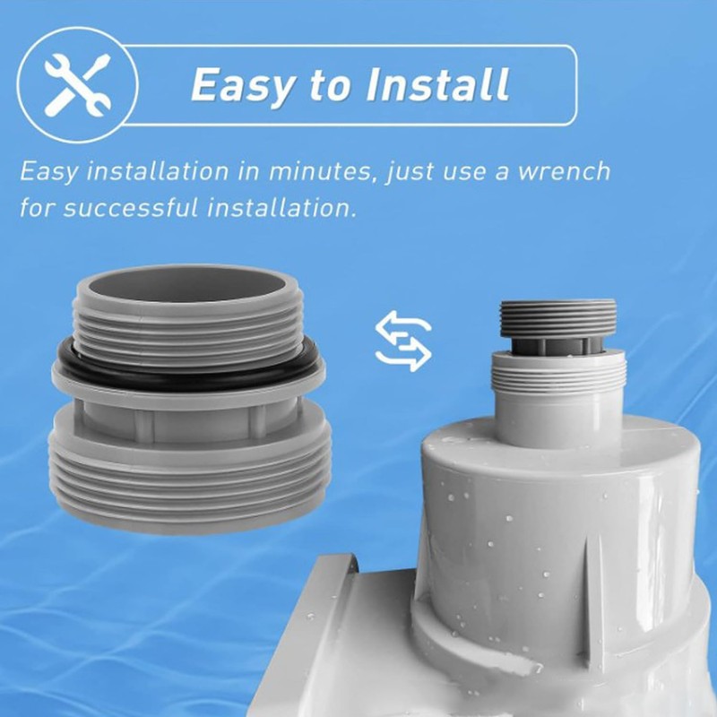 Shoyisenka 4 Pcs Pool Hose Conversion Adapters Kit - 40mm