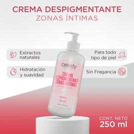 CELESTY Crema Corporal Despigmentante Zonas Íntimas 250ml Celesty Crema Hidratante con Extractos Naturales Cuidado Corporal para Todo Tipo de Piel