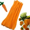 Apedoixy 100 Pieces Orange Craft Pipe Cleaners,6mm x 12inch Thick
