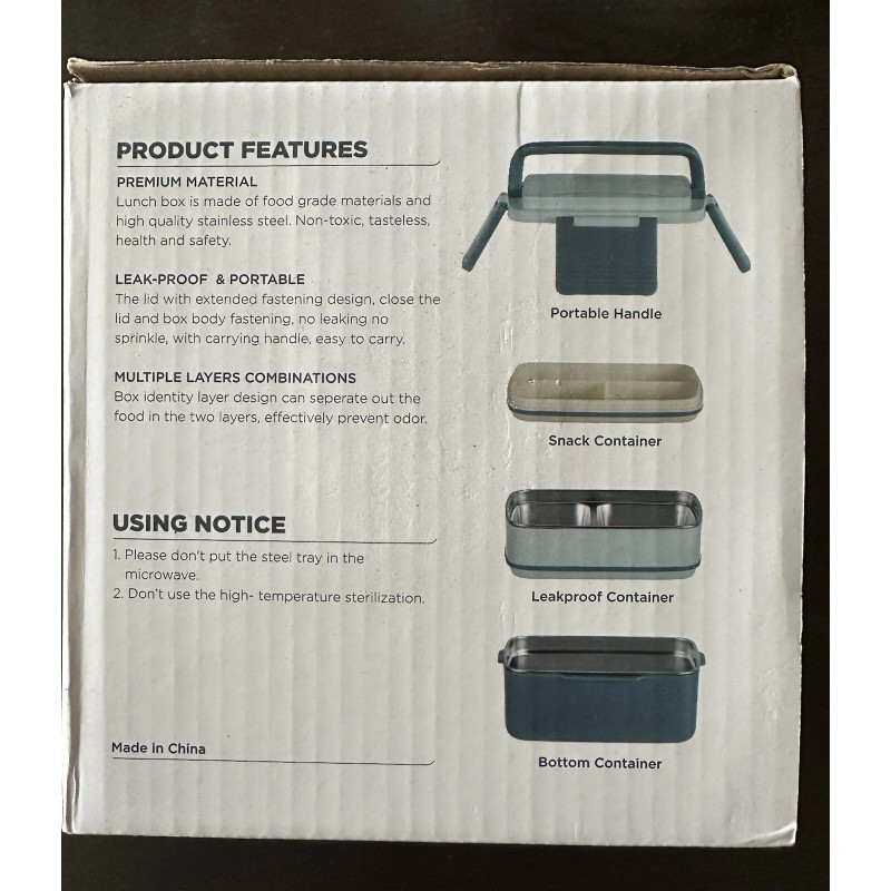 Bento Green Stainless Steel Lunch Box for Kids and Adult