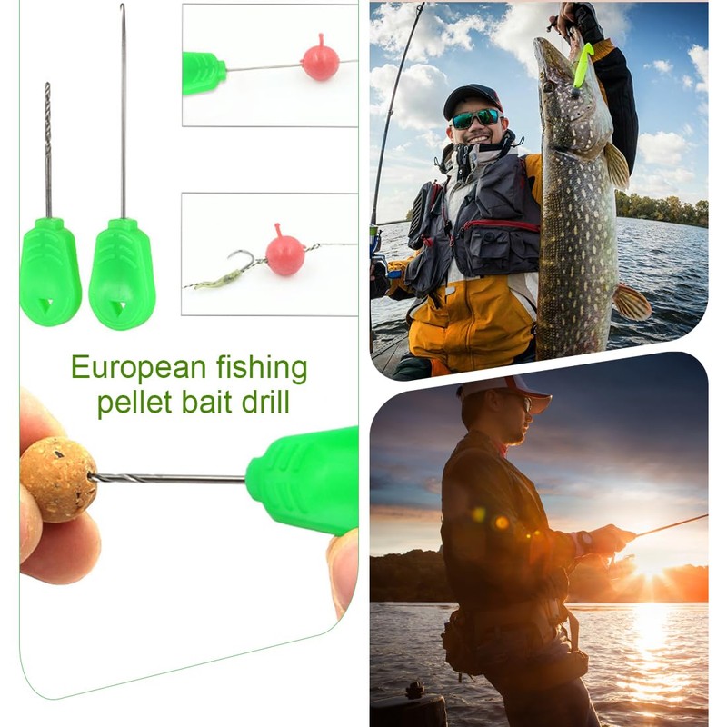 EIHI 4 Pieces Bait Needle Fishing Bait Needle Drill Tool