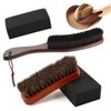 Felt Hat Cleaner Brush Set 4 Pack, Soft Horse‑Hair Hat