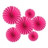 MOWO Hot Pink Paper Fans Hanging Decoration for Summer Birthday