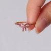 AIBELOPY Pink Bow Rings for Women Mother Daughter Knot Ring