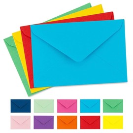 Sobres coloridos autosellables de 5 x 7 pulgadas, paquete a granel de colores surtidos para invitaciones, cumpleaños, graduación, baby shower, tarjeta de felicitación... (50)