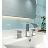 Luxury Brass Modern Widespread Waterfall Bathroom Sink Faucets with Copper