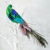 Unbranded Artificial Sequin 16" Artificial Peacock Bird with Clip