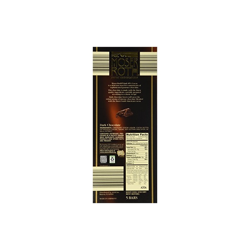 Moser Roth Fine German European Dark Chocolate 70% / 85%