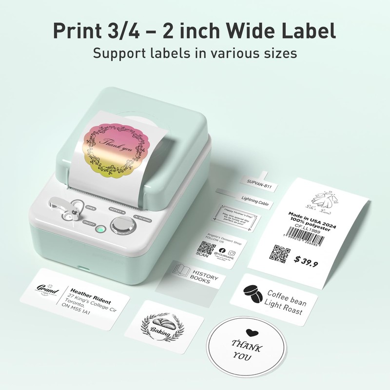 SUPVAN T50M Plus Bluetooth Label Maker Machine with Tape, High