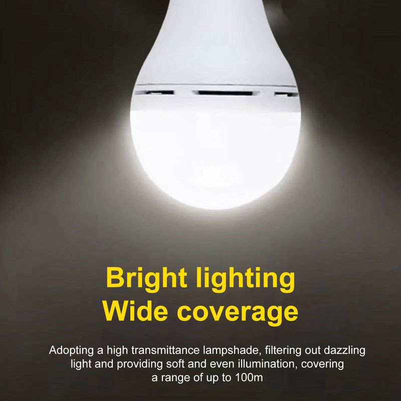 Solar Powered LED Bulb Indoor Outdoor Emergency Light Bulb Portable