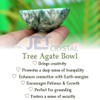 Jet International Natural Tree Agate Bowl 2" Gemstone A+ Hand
