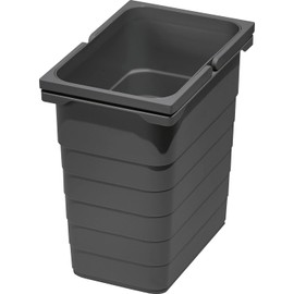 NINKA Rubbish Bin 8 Litres with Handles Plastic Dark Grey