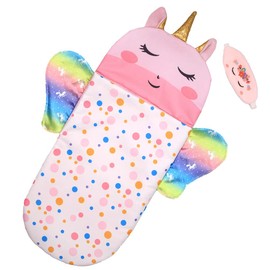 ZWOOS Doll Sleeping Bag with Sleeping Mask for Baby Dolls, Soft Accessories for 25-38 cm Dolls