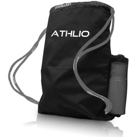 Legendary Drawstring Gym Bag - Waterproof | For Sports & Workout Gear | XL Capacity | Heavy-Duty Sackpack Backpack (Graphite)