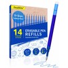 DealKits 14x Radierbare Ersatzminen, DealKits 0.7mm| Blau Gelschreibermine, Kompatibel mit