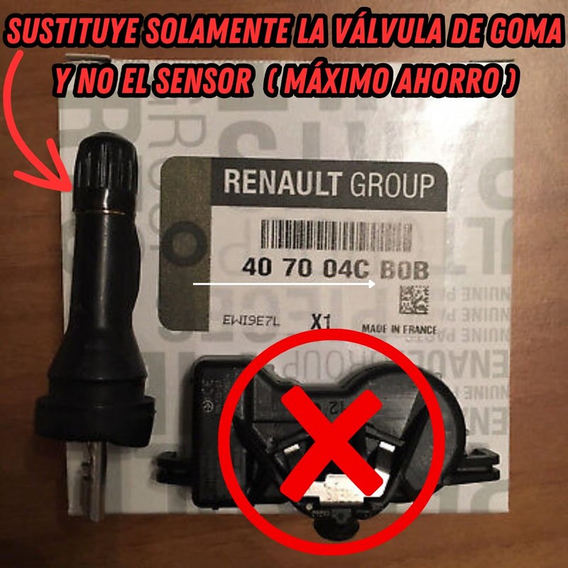 (Pack 4) Tyre Pressure Sensor Valve for Renault and Nissan,