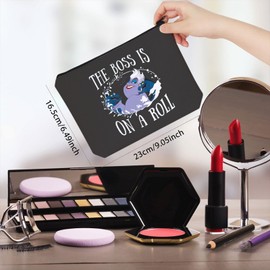 WCGXKO Famous Cartoon Character Inspired Makeup Bag Evil Villain Gift for Octopus Witch Lover (Roll Bag CA)