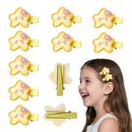YDDXAQHB 30 pcs Star Shaped Hair Clip Cute Yellow Hair Clip Star Hairpins Metal Hair Barrettes for，Girls, Women Babies Youth Y2k Accessories (Yellow)