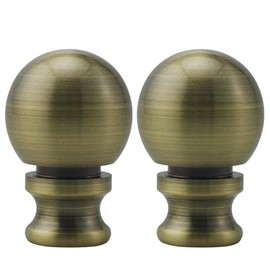 Asjeumt 2 Pieces Lamp Finials, Bronze Finial for Lamps, Lamp Shade Nut Screw Cap, Metal Knob Topper Finial, for Decorative Replacement DIY Table or Floor Light Lampshade Holder Harp Adapter