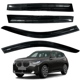 AUXKO Rain Guards for Hyundai Tucson 2025-2022, Tucson Window Vent Visor Accessory - Shatterproof Sun Smoke Rain Guard Window Visors for Car Window, Tape-On Side Window Wind Deflectors & Visors Black